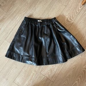 Black iro leather mini